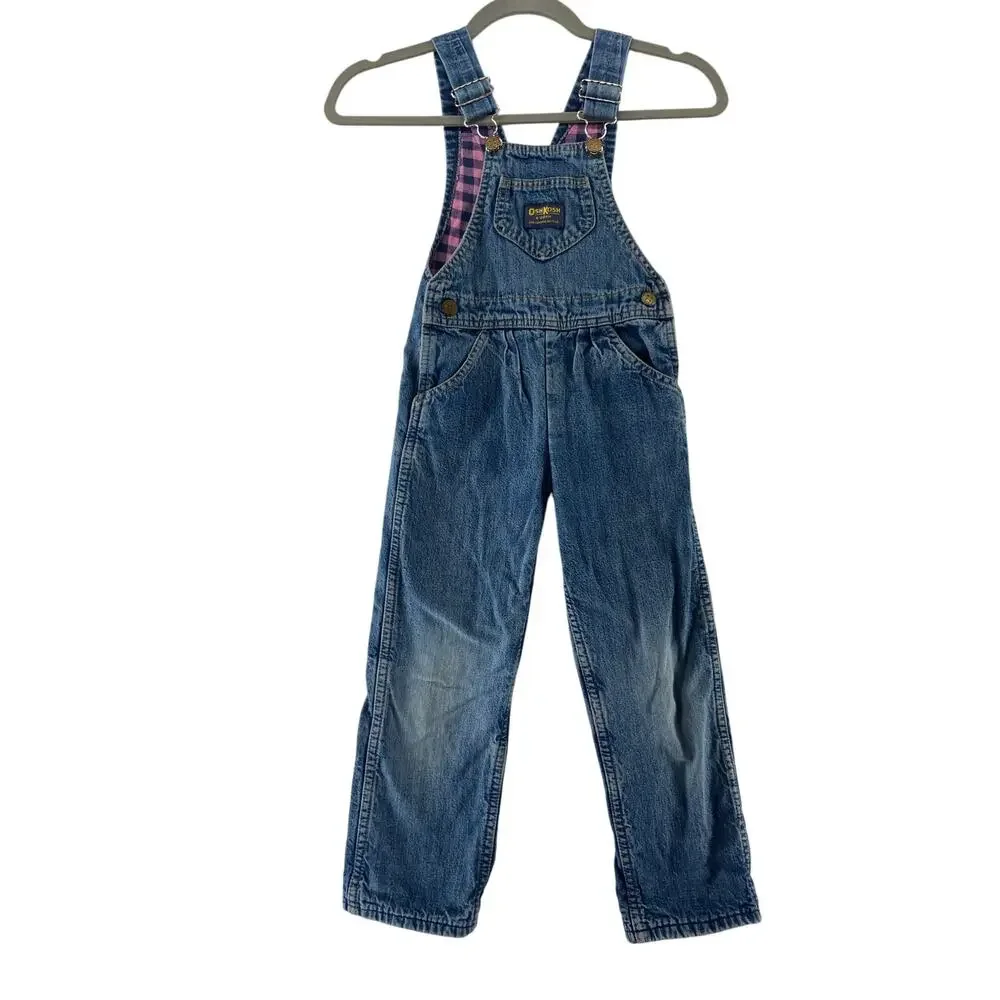 Vintage Kids Girls OshKosh Vestbak‎ Overalls Size 5